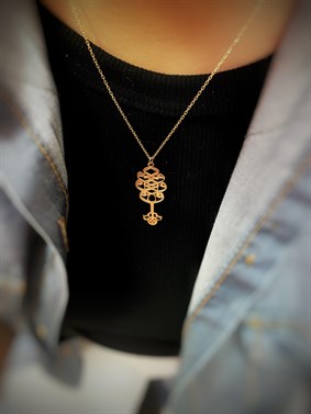 El Vedud Anahtar Gümüş Kolye