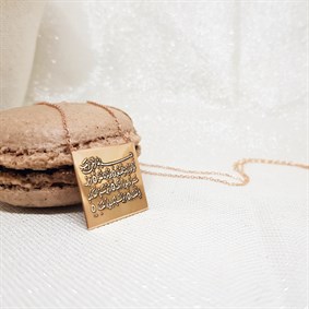 Felak Nas Dualı Plaka Gümüş Kolye