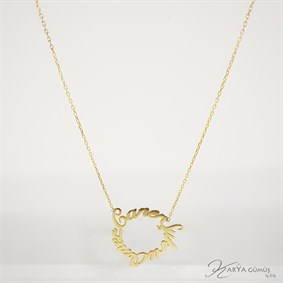 İsim Halka Gümüş Kolye