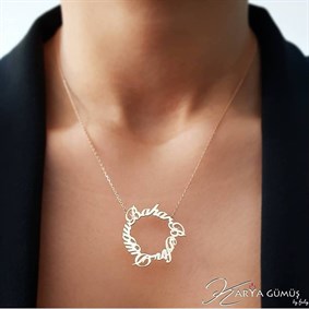 İsim Halka Gümüş Kolye