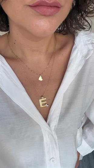 Küp Zincir Detay Kalp Kolye