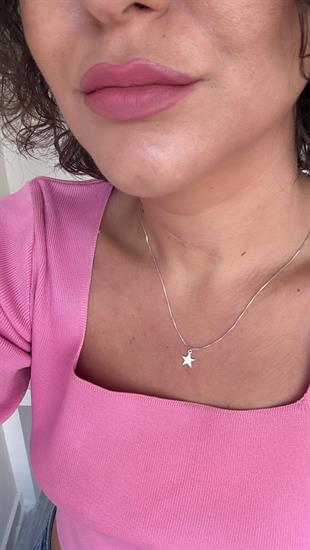 Küp Zincir Detay Yıldız Kolye