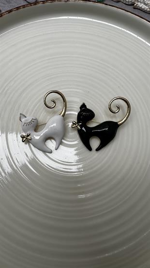 Mineli Kedicik Broş