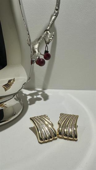 Orjinal Marka Zirkon Taşlı Çoklu Damla Küpe