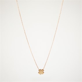 Yonca Plaka Gümüş Kolye