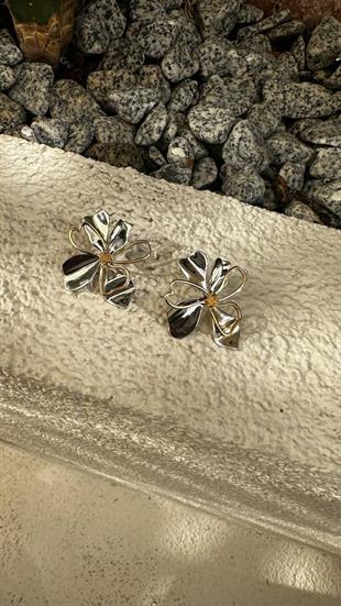 Tasarım Çiçek Desen Küpe