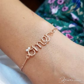 Tel Bükme İsimli Gümüş Bileklik