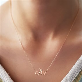 Tel Bükme İsim Gümüş Kolye