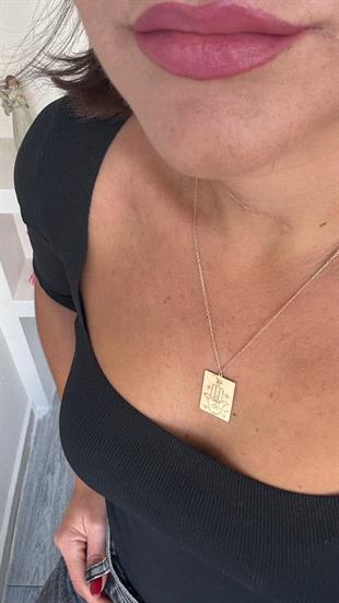 Tuğçe Işınsu El Tılsımı Gümüş Kolye