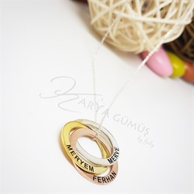 Üç Halka İsimli Gümüş Kolye