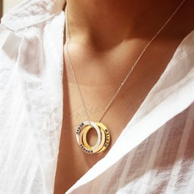 Üç Halka İsimli Gümüş Kolye