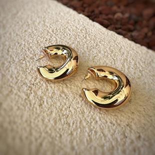 VİP Özel Seri Asimetrik Yarım Halka Çelik Küpe