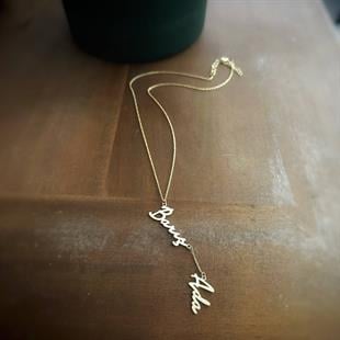 Yeni İmza İki İsim Gümüş Kolye