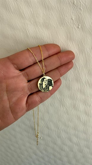 Yeni Resim Baskılı Gümüş Kolye