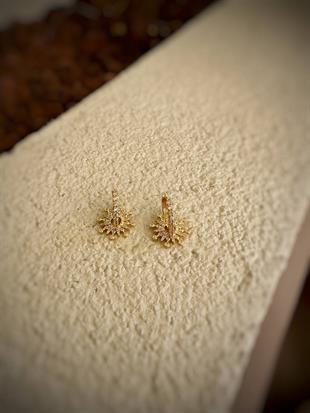 Zirkon Taşlı Güneş Çelik Küpe