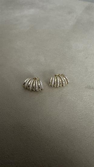 Zirkon Taşlı Halka Çoklu Görünüm Küpe 