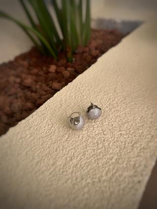 Zirkon Taşlı Sepet Çelik Küpe