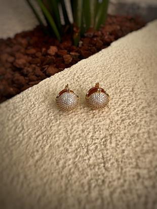 Zirkon Taşlı Sepet Çelik Küpe