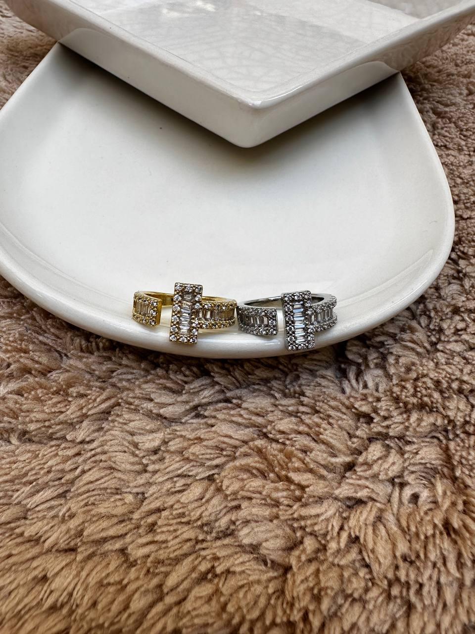 Baget ve Zirkon Taşlı Tamtur Yüzük