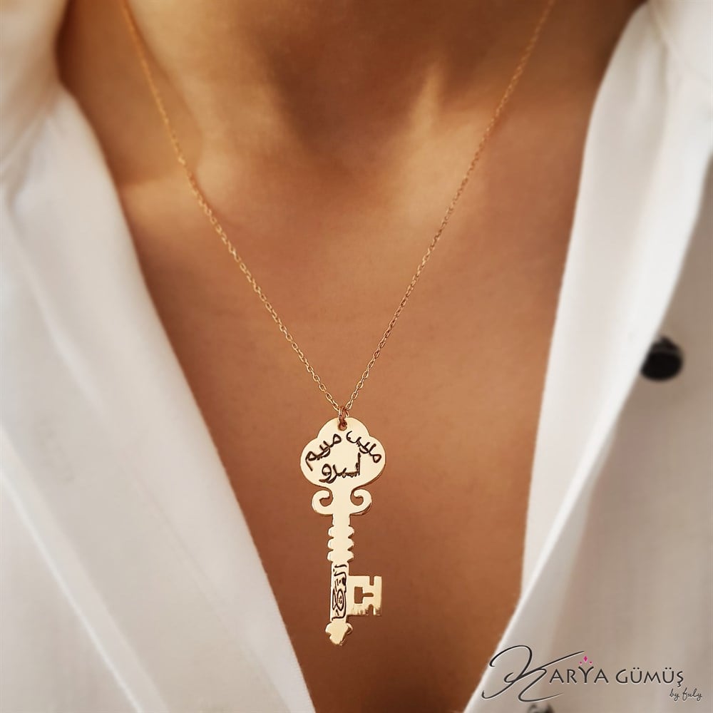 BOLLUK VE BEREKET ANAHTARI GÜMÜŞ KOLYE