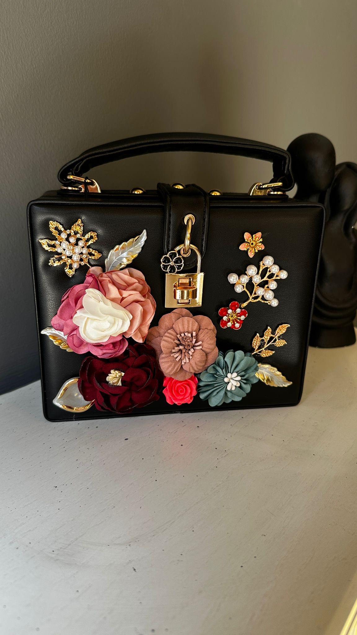 ByFuly Shine Flowers Black Çanta
