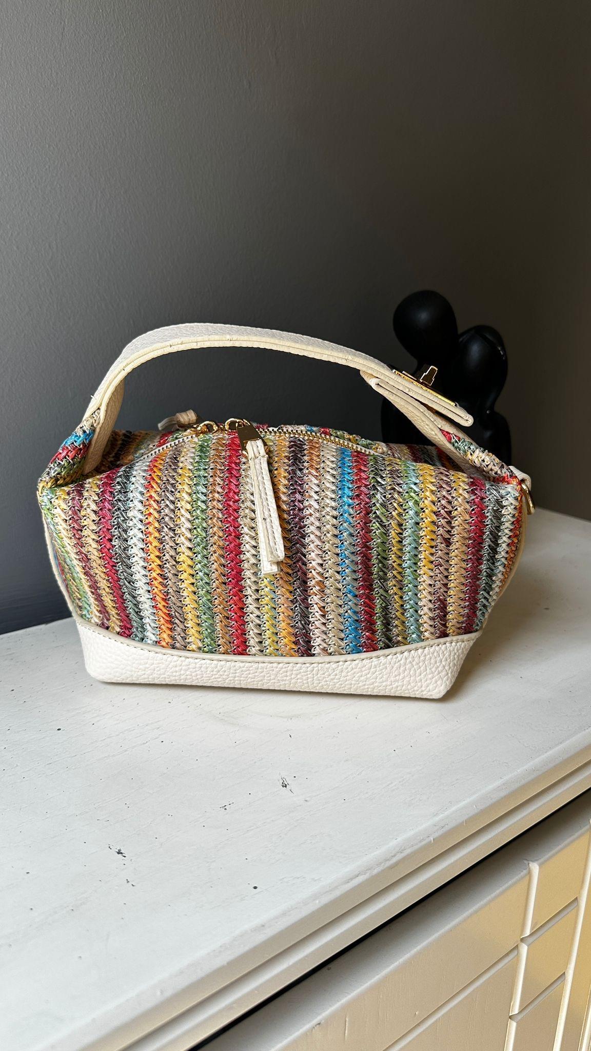 ByFuly Wickermix Rainbow Beige Çanta