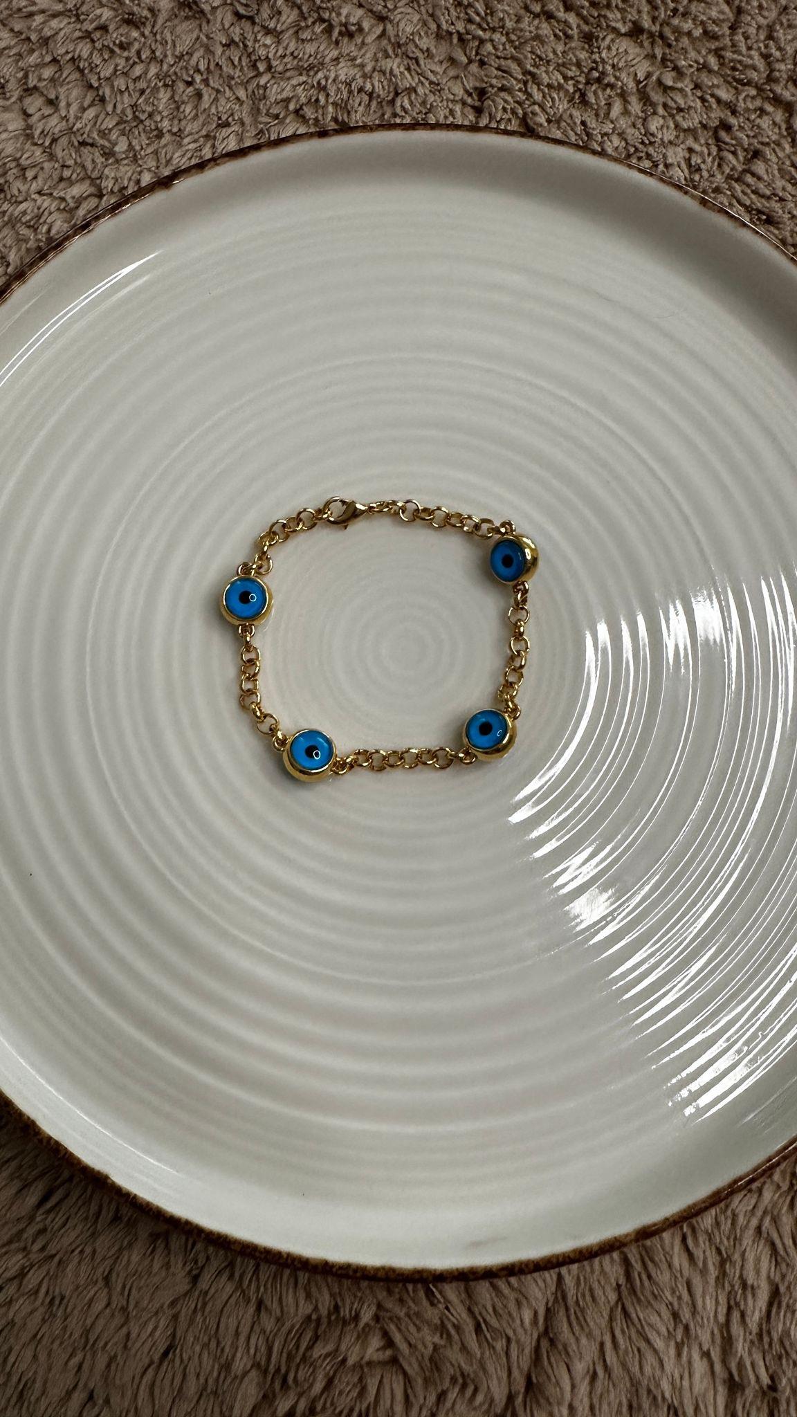 Dörtlü Nazar Boncuğu Bileklik