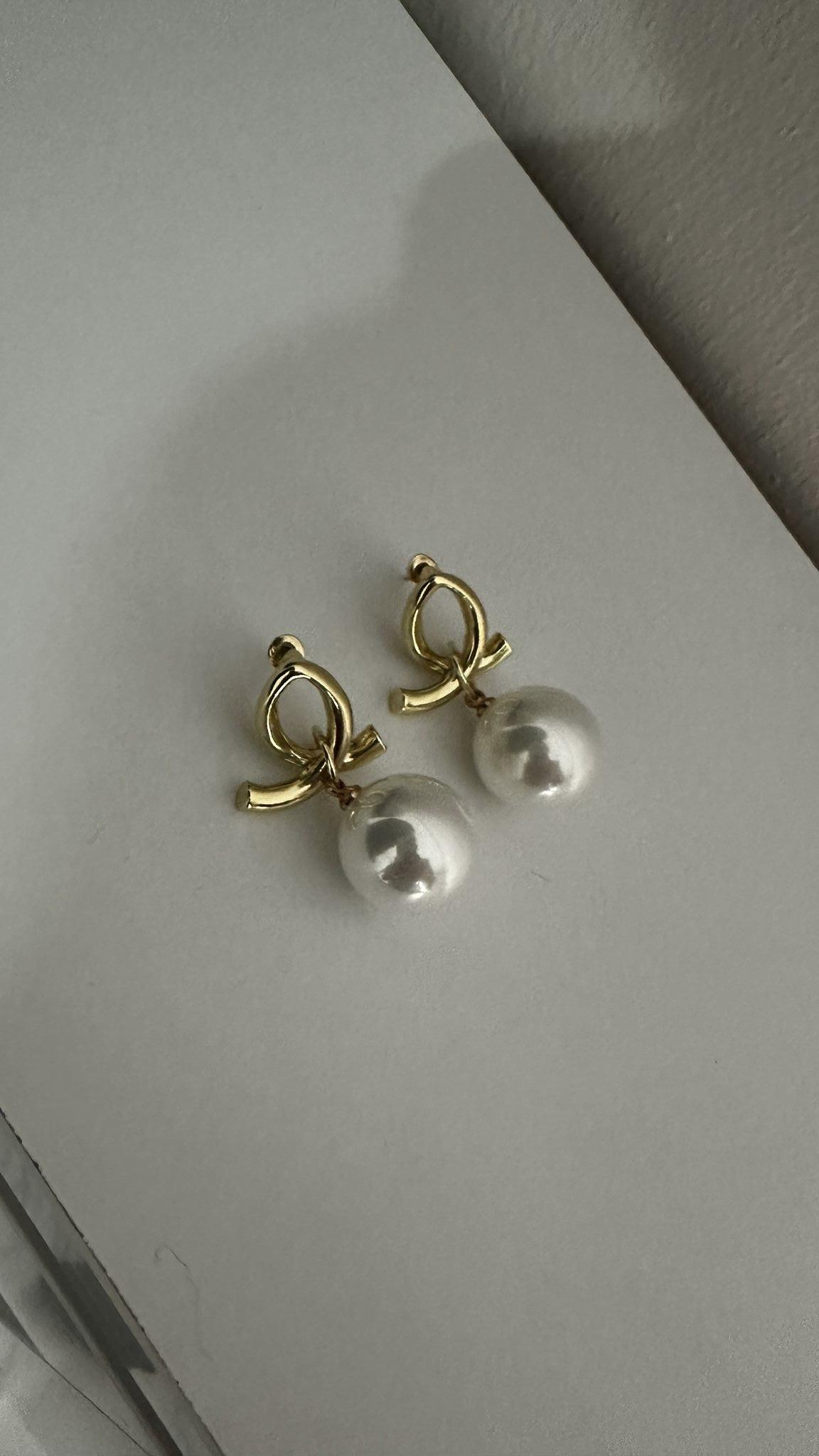 Düğüm Detay İnci Küpe