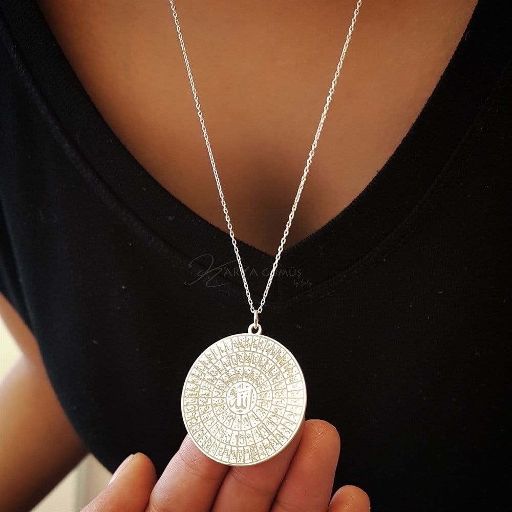 Esma-ül Hüsna Dua Gümüş Kolye