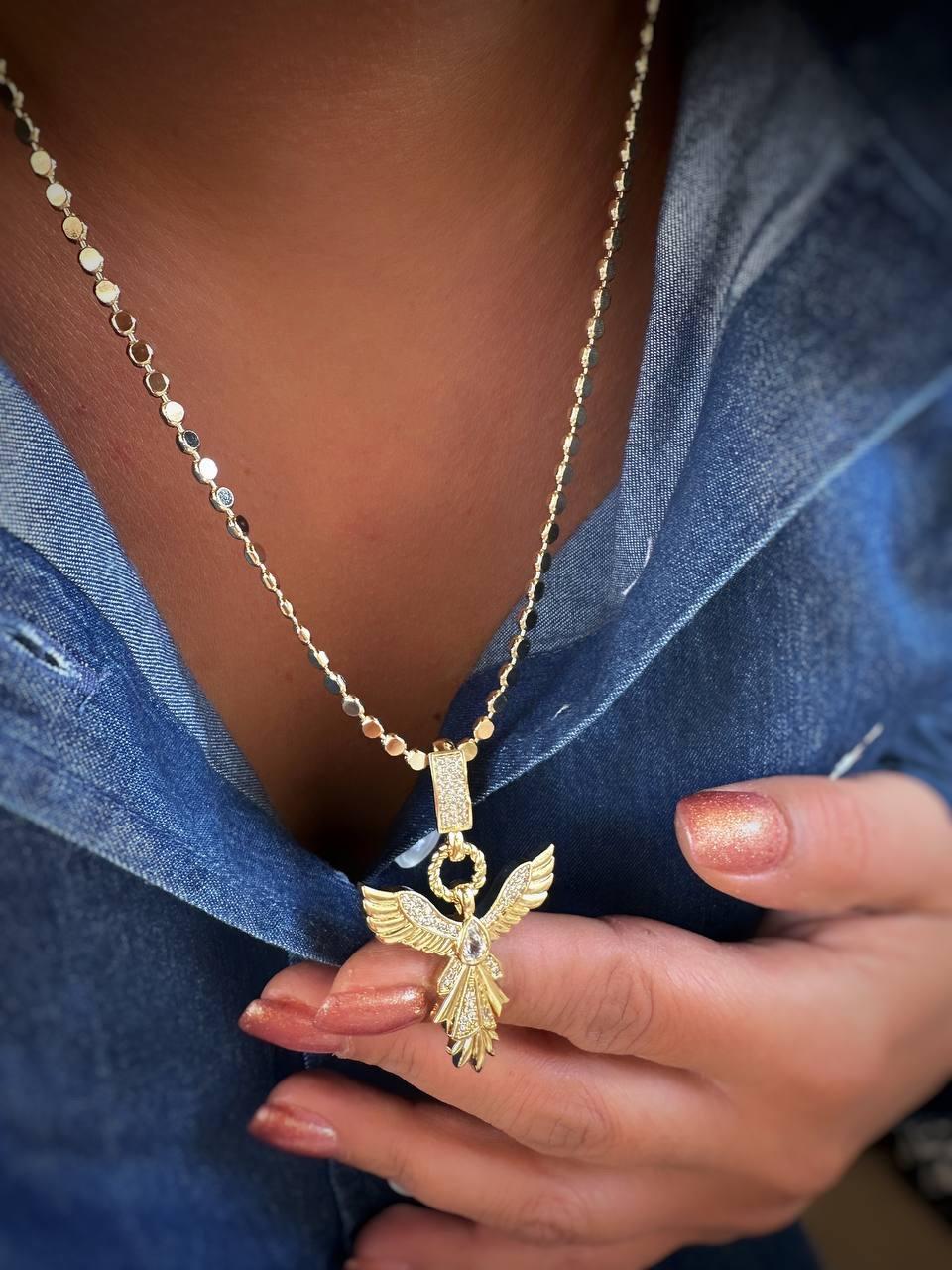 Ezme Zincirli Anka Kuşu Çelik Kolye