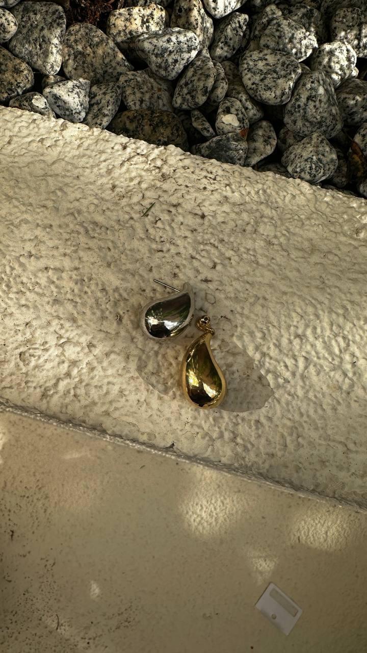 İki Renkli Damla Küpe