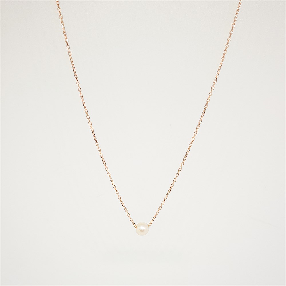 İNCİ GÜMÜŞ KOLYE