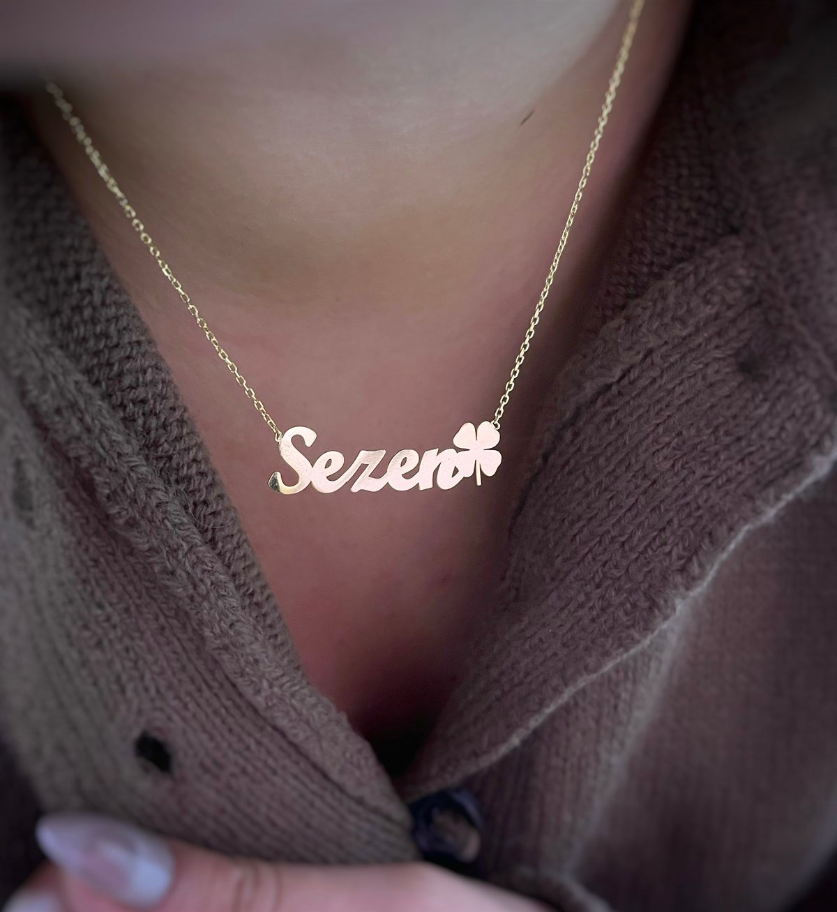 İsim Yonca Gümüş Kolye