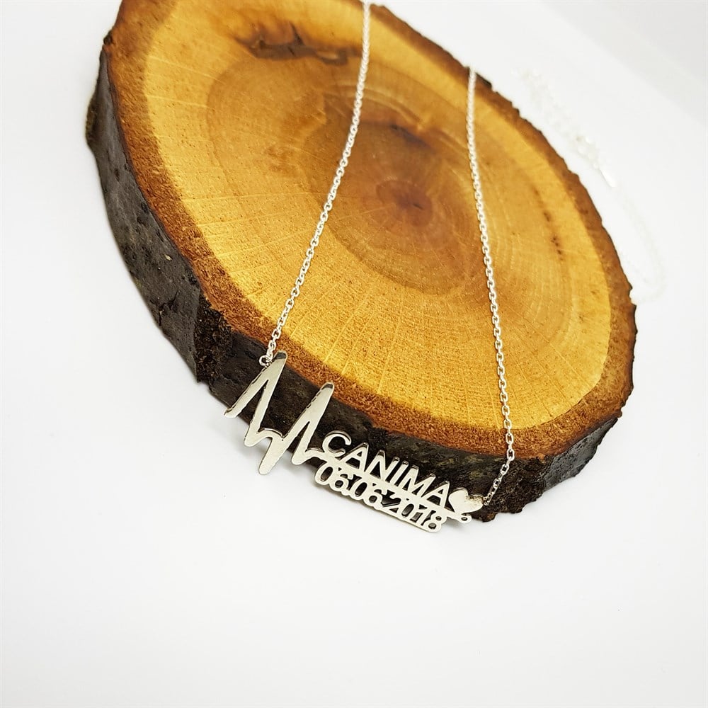 KALP RİTMİ TARİH İSİM KOLYE