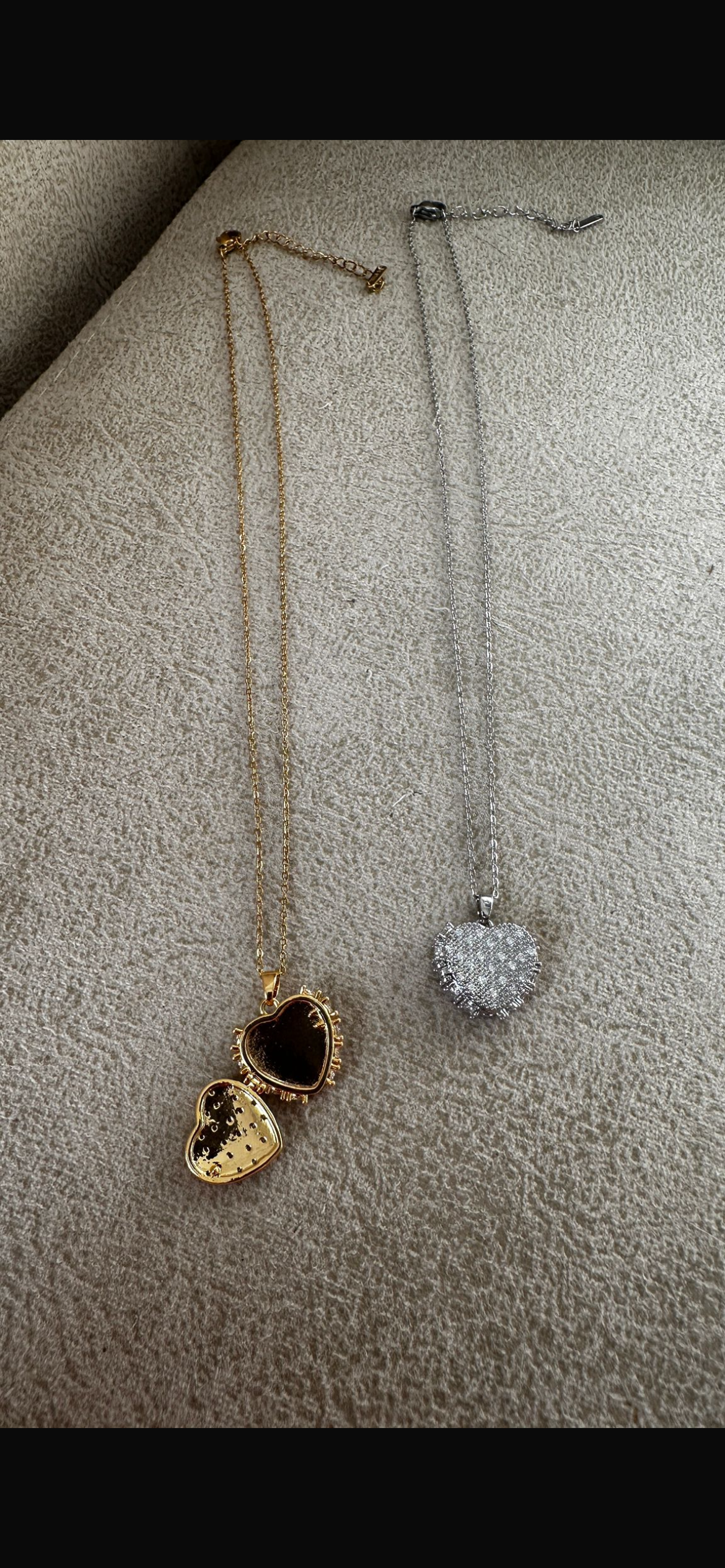 Kapaklı Zirkon Taşlı Kalp Kolye