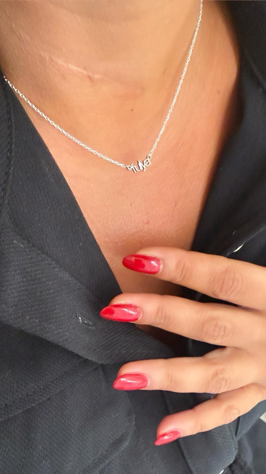 Minimal İsim Gümüş Kolye