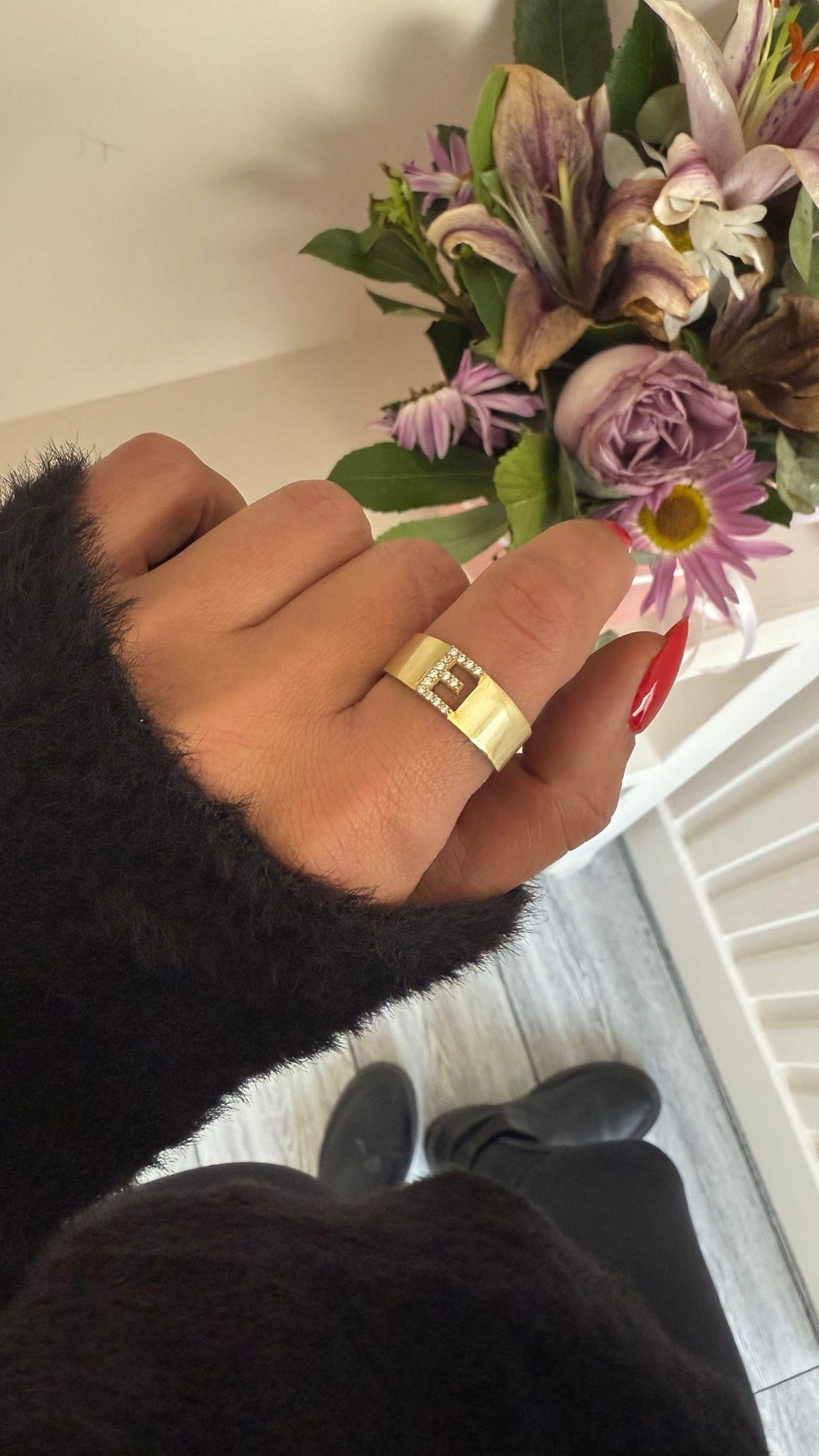 Minimal Limited Harf Gümüş Yüzük