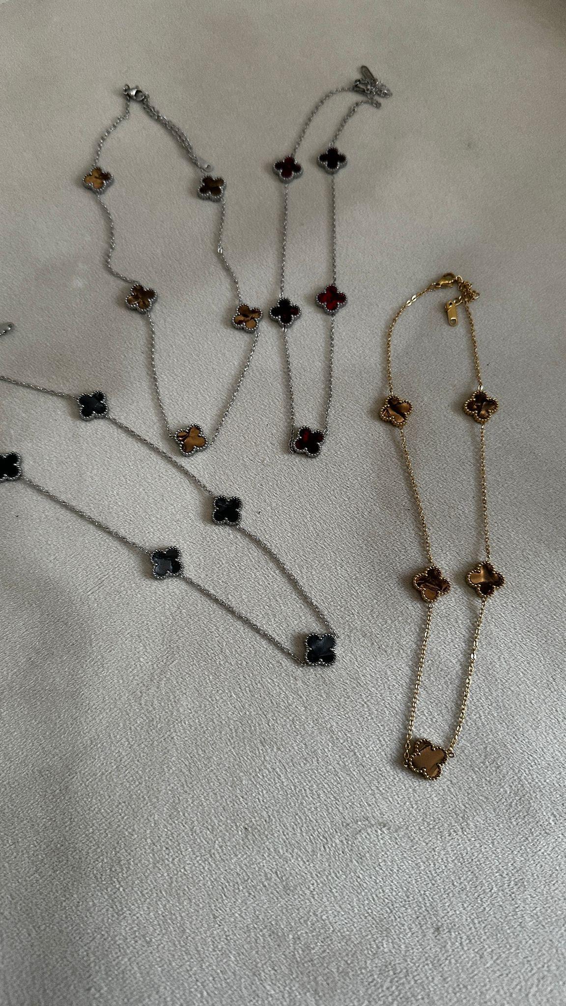 Orjinal Marka Kahverengi Yonca Kolye