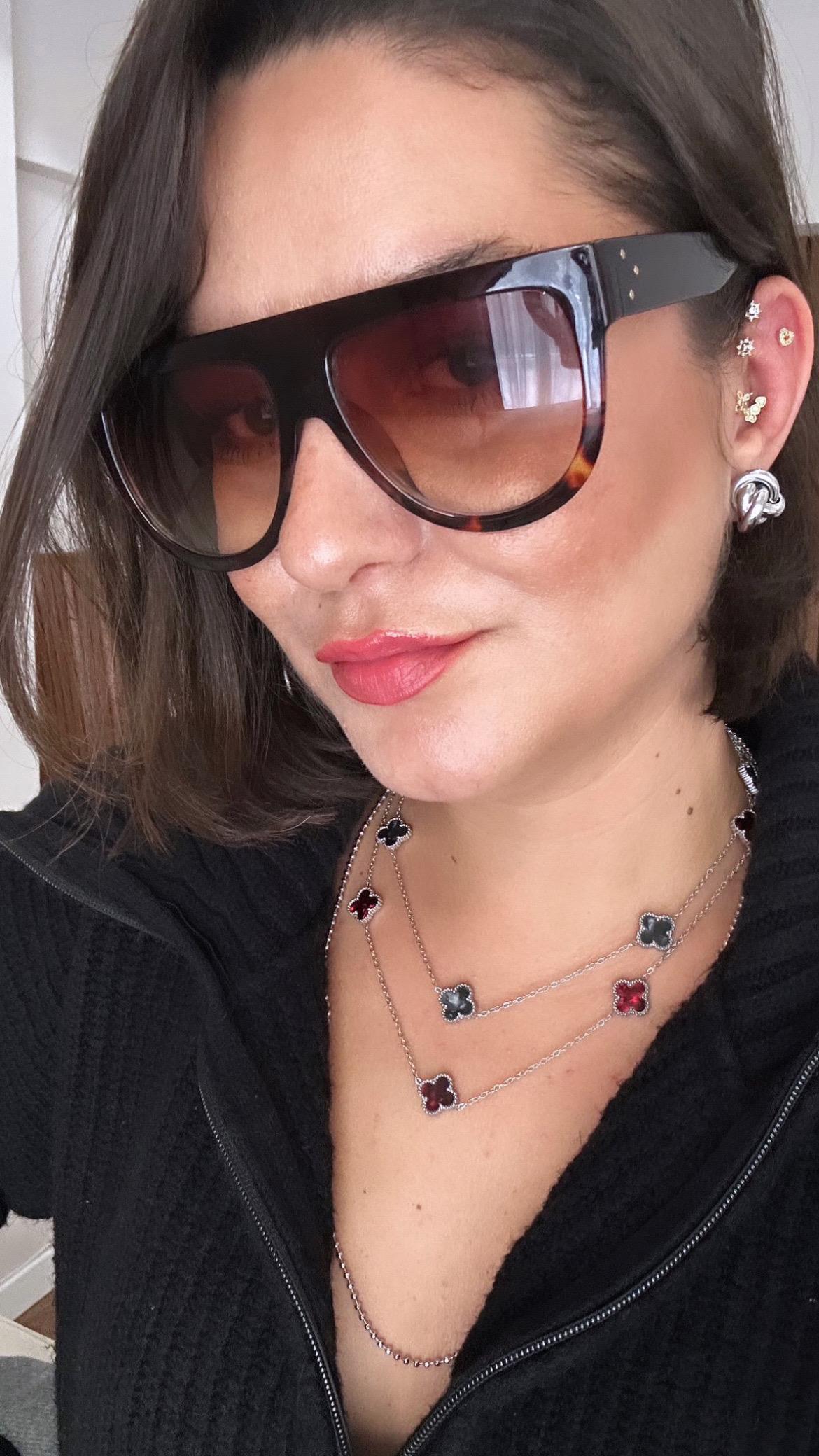 Orjinal Marka Siyah Yonca Kolye