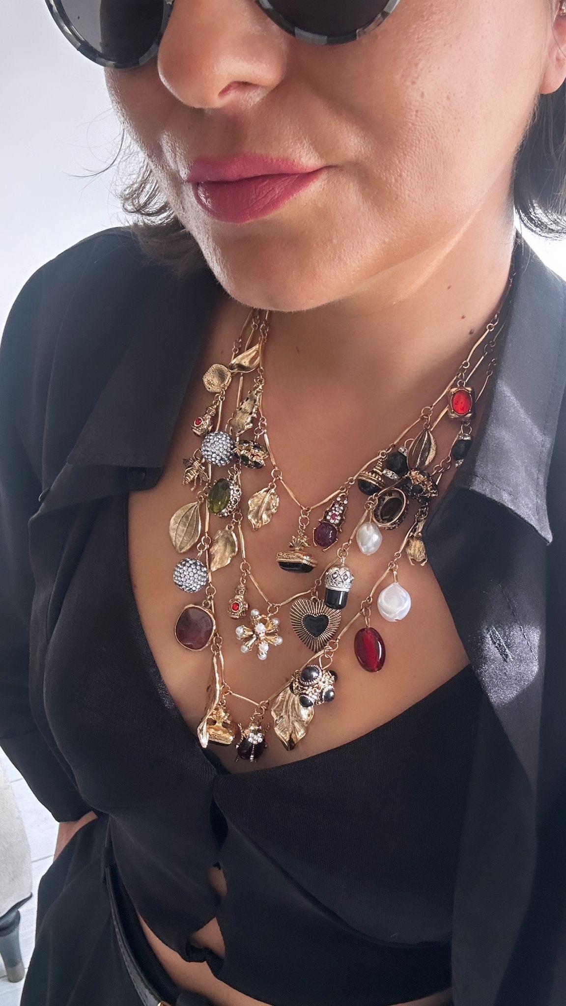 Orjinal Marka Üçlü Çoklu Uçlu Kolye