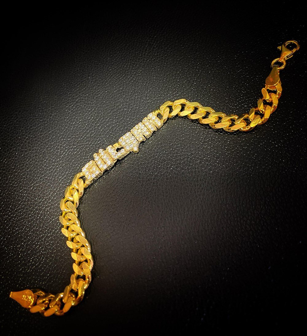 Oynar Harfli Taşlı İsim Gümüş Künye