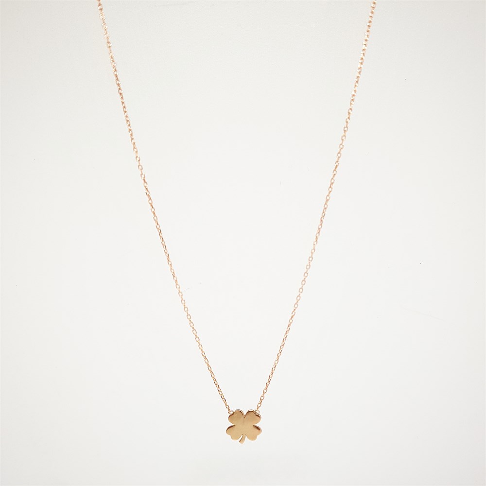 PLAKA YONCA GÜMÜŞ KOLYE