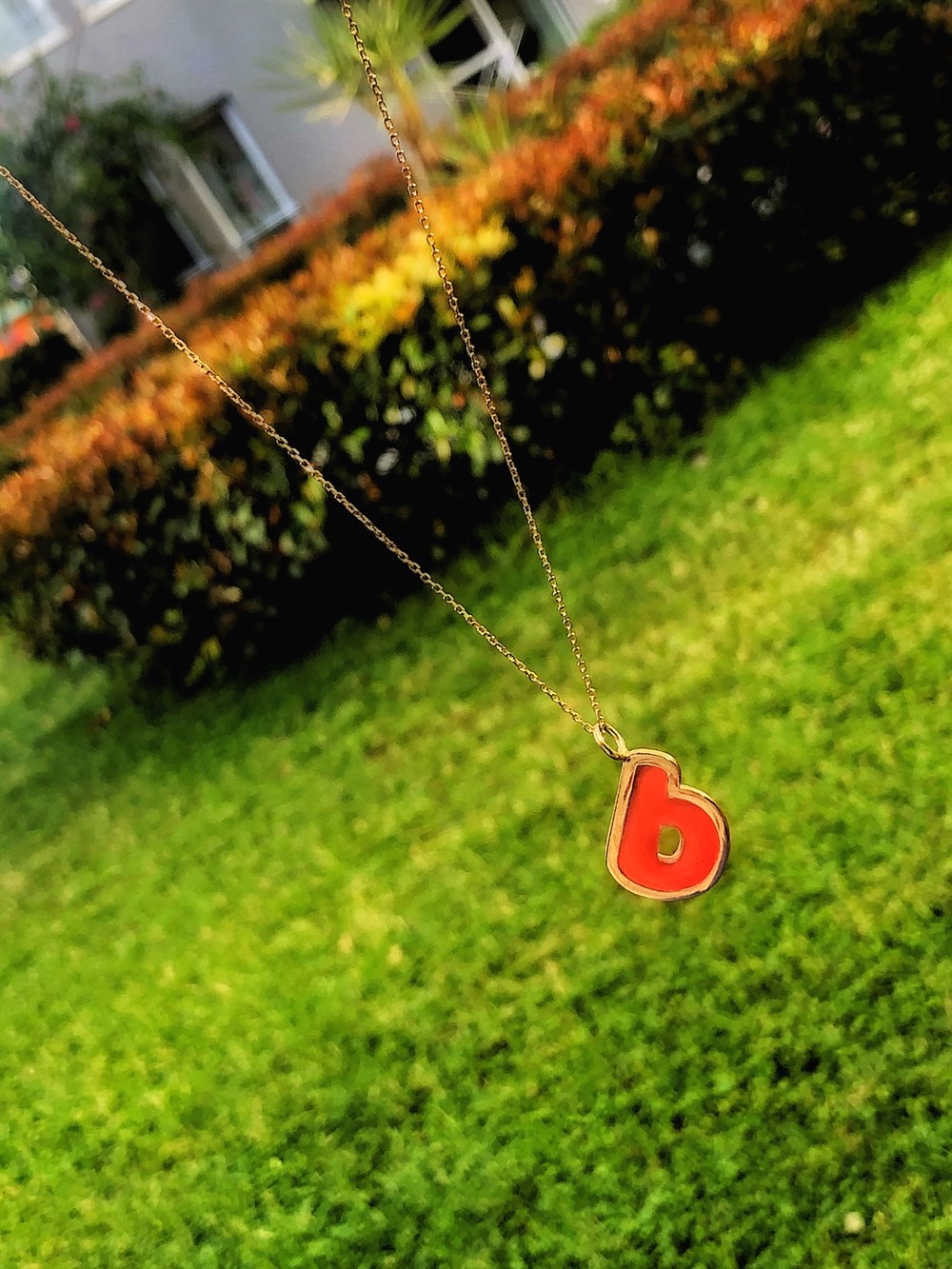 Summer Edition Renkli Harf Gümüş Kolye