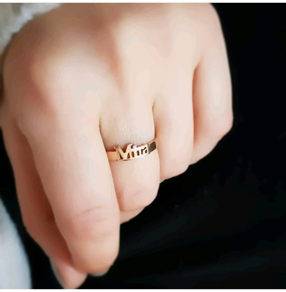 Tasarım İsim Gümüş Yüzük