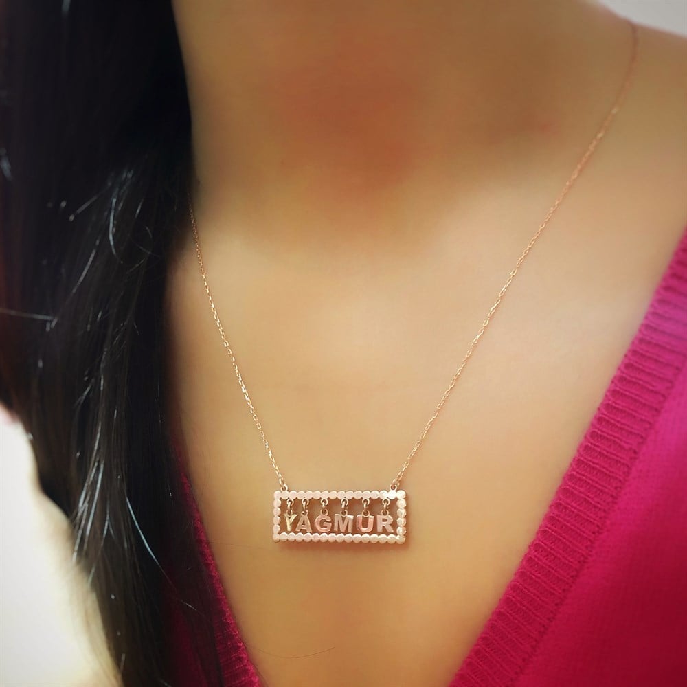 Tasarım İsimli Gümüş Kolye