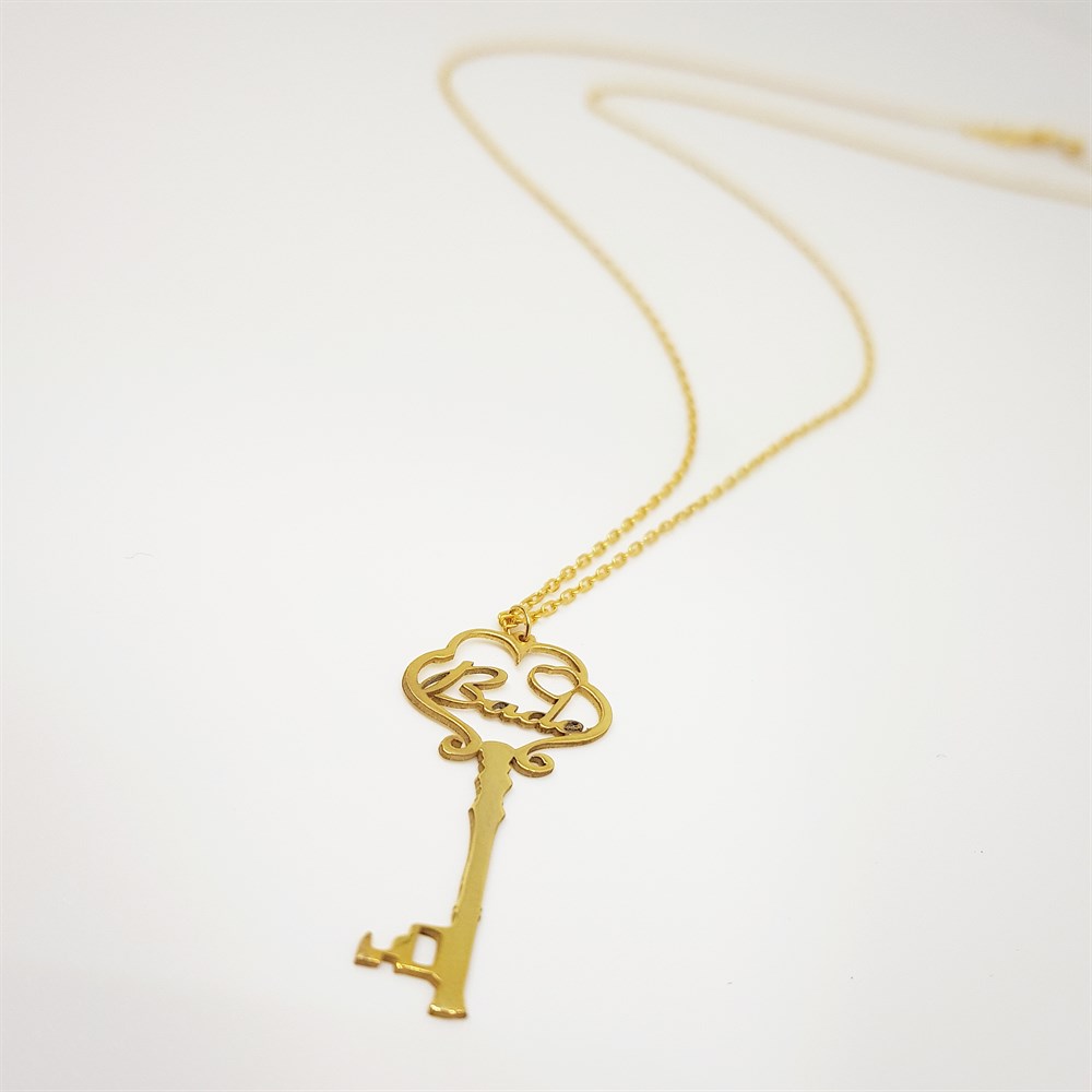 TASARIM KALBİN ANAHTARI İSİM KOLYE