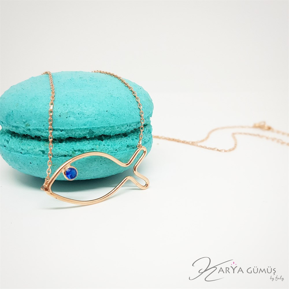 TEL BUKME İŞÇİLİKLİ BALIK KOLYE