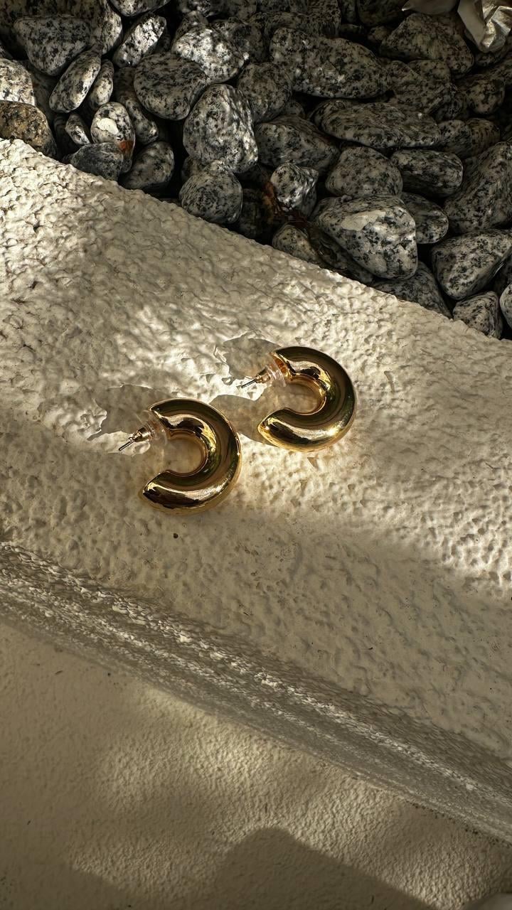 Tombul Yarım Halka Küpe