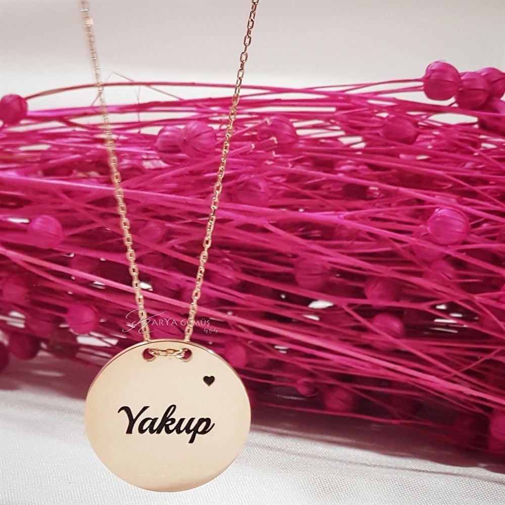 Yeni Tasarım İsimli Plaka Gümüş Kolye