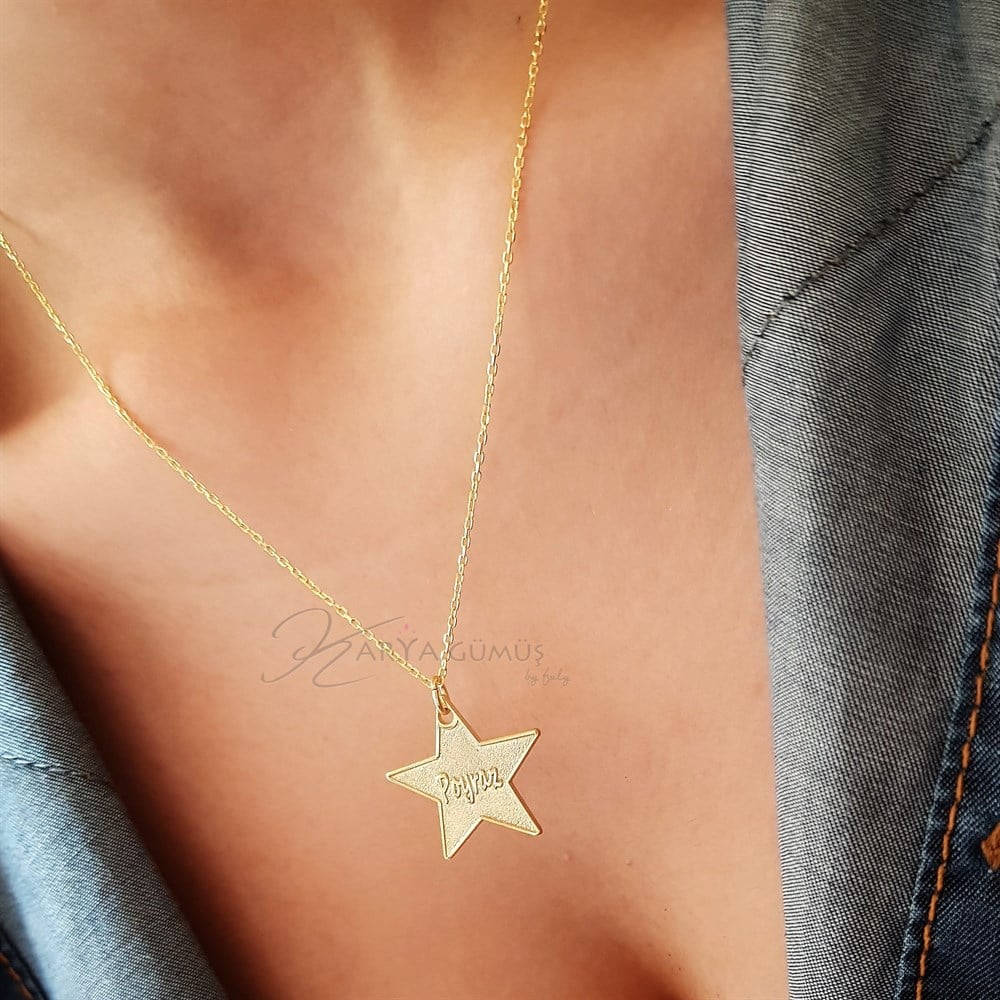 Yıldız İsimli Gümüş Kolye